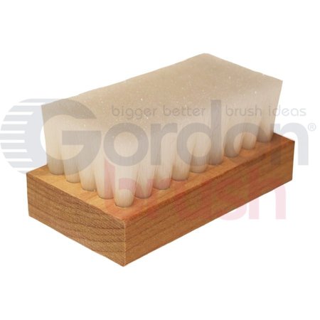 GORDON BRUSH 0.006" Crimped Pyler Bristle, 2-1/2" x 1-3/8" Wood Block Scrub Brush 869904